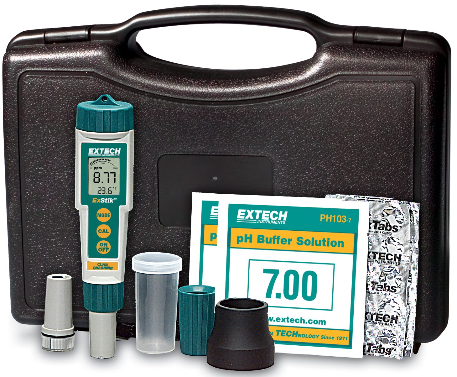 Extech EX800 ExStik 3-in-1 Chlorine/pH/Temperature Kit
