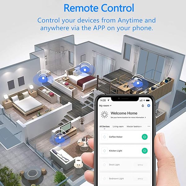 Enchufe Inteligente Wi Fi 16A Enchufe Smart Con Monitor de Energacompatible con Alexa y Google Home a red de 24 GHz NO se requiere Hub