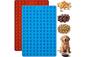 Sidosir 2Pcs Mini Round Chocolate Silicone Molds, Non-Sticking Semi Sphere Shape Mold for Baking Dog Treats, Mini 148-Cavity 