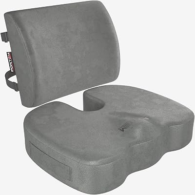 FORTEM XL Coccyx Cushion Memory Foam Seat Back Support with Washable Cover