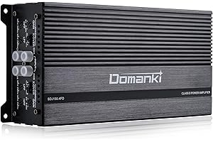 DOMANKI 4 Channel Car Audio Amplifier, 920 Watt RMS Class D Full Range Power Stereo Amplifier Pro Car Amp, 2/4 Ohm Stable, Low/High Level Inputs