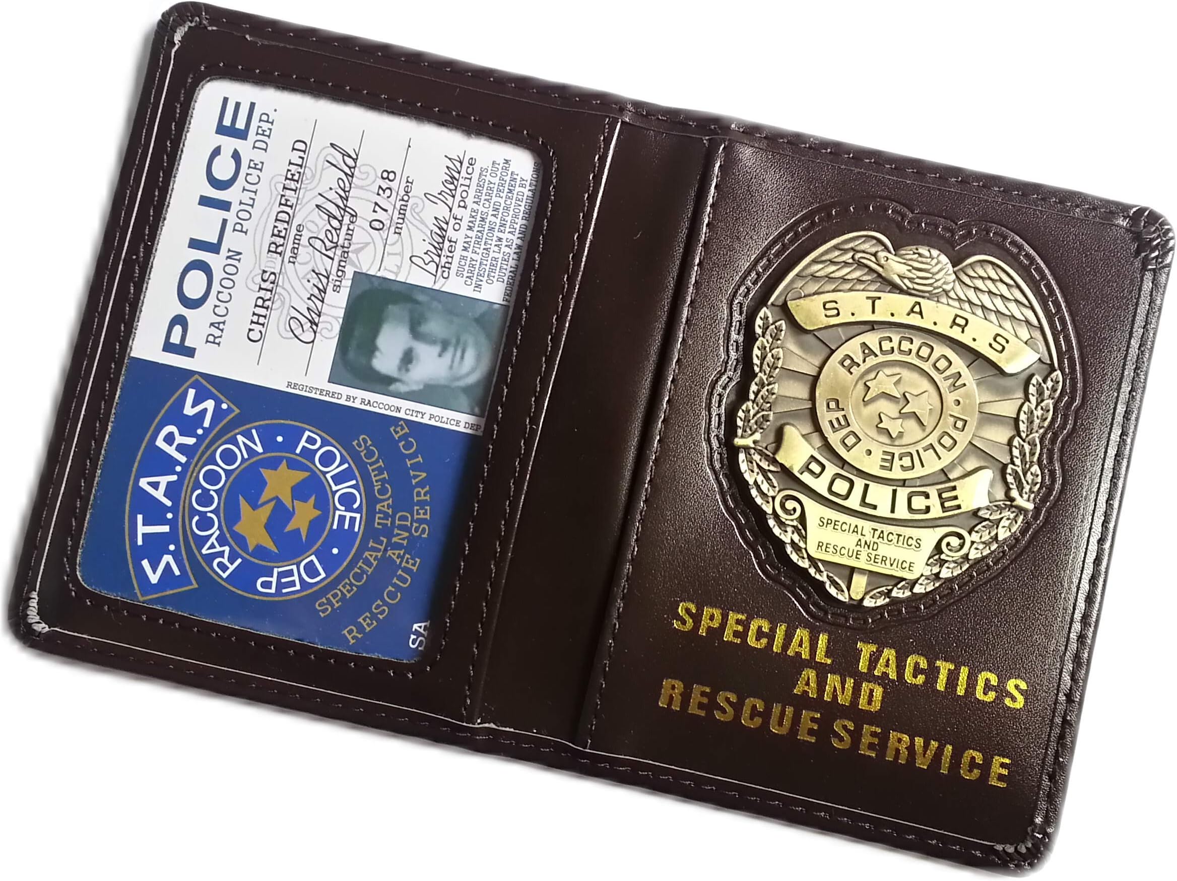 Resident Evil Biohazard S.T.A.R.S RPD Wallet Chris Redfield ID Holder | Leon Jill Wesker Cosplay