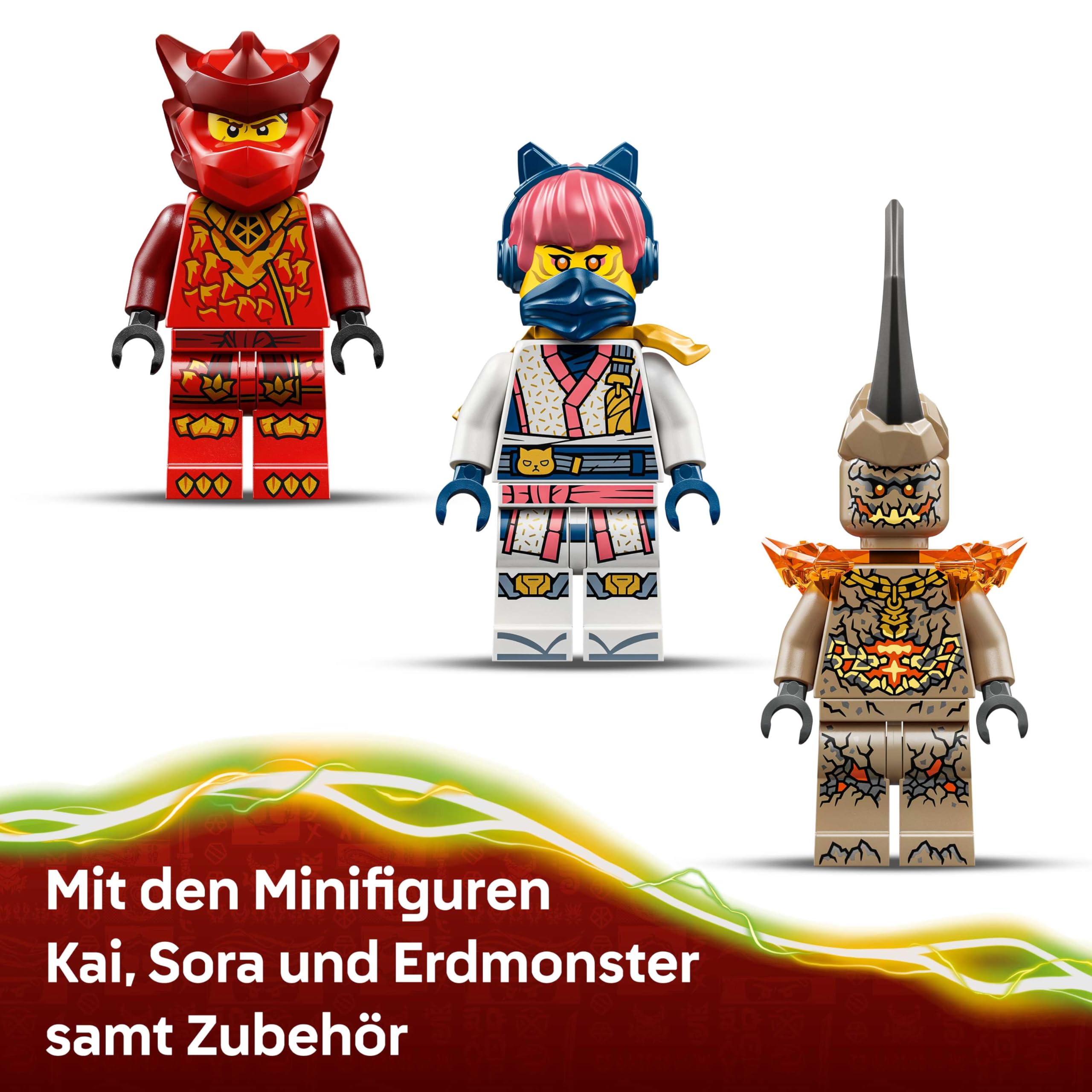 LEGO NINJAGO Kais Drachen-Mech Battle Set - Ninja Spielzeug für Jungen und Mädchen - Modellbau mit Actionfigur, 3 Minifiguren und Katanas - Geschenk für Kinder ab 6 Jahren - 71851 5