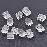 Silicone Earring Backs, 200 Pack Clear Hypoallergenic Replacement Stoppers, Fits Stud Post Hoop Fishhook Earrings
