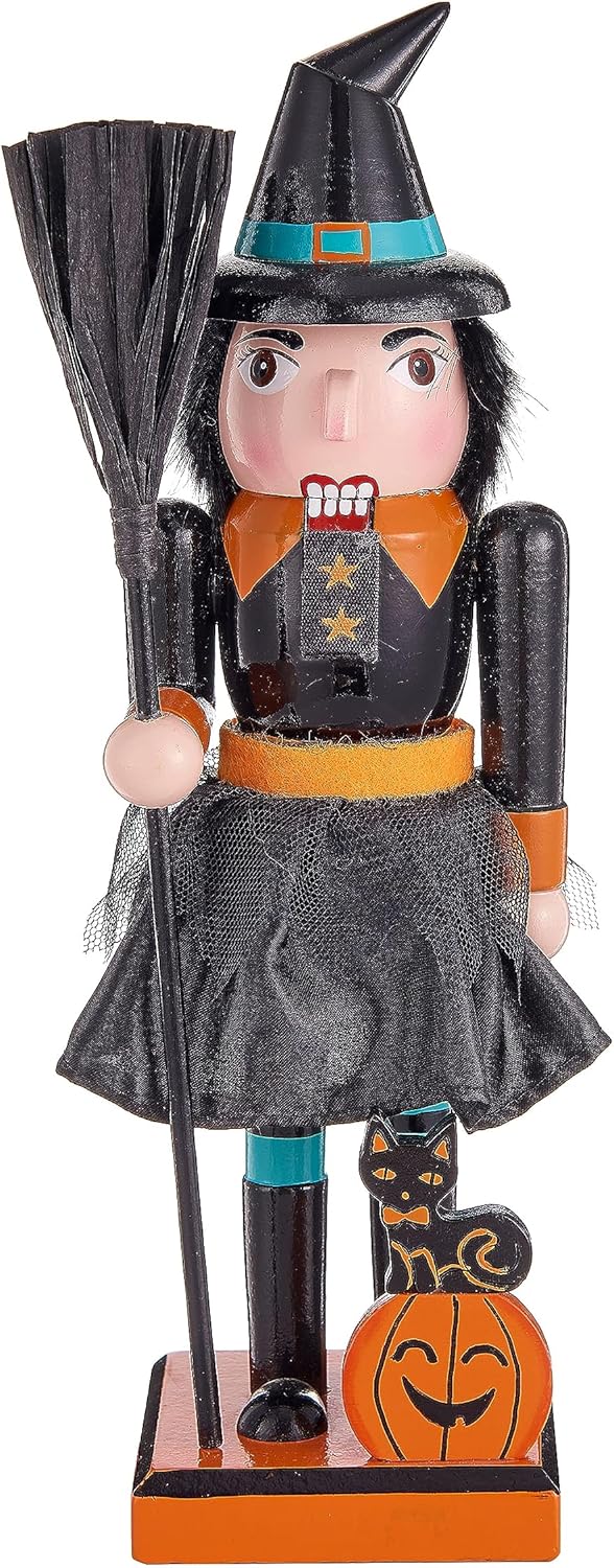 Nutcrackers - Ashland 9.5”; Witch Halloween Tabletop Nutcracker