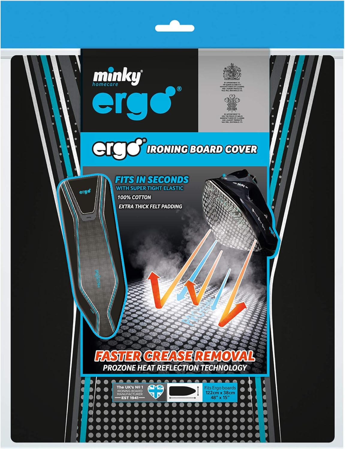 Minky Elasticated Ergo Replacement Ironing Board Cover Amazon.co.uk