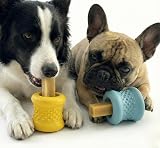 Fuzzl Grip n' Chew Yak Chew Holder Toy Blue Durable Natural Rubber view 6