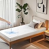 BEDLORE Twin XL Size Waterproof Mattress Protector Viscose Derived from Bamboo, Soft Mattress Cover Fitted with Deep Pocket 6"-15", Breathable Noiseless Mattress Pad, Machine Washable(White)