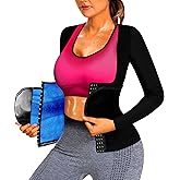QZSH Sauna Suit for Women Slimming Shirt Sweat Vest Heat Trapping Tank Top Workout Shaperwear,Adjust Belt,Breathable Armpit
