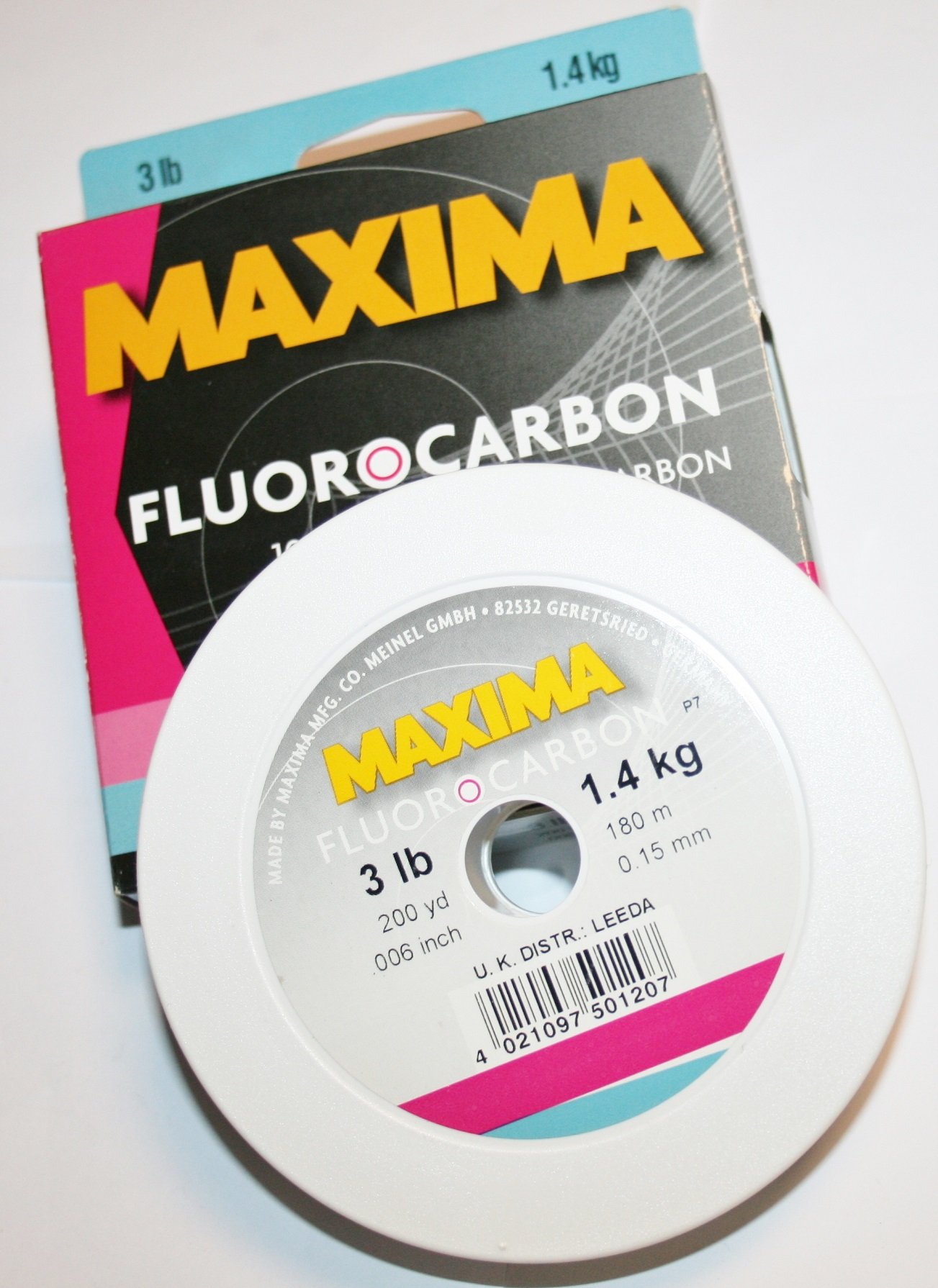 Maxima 1 Shot FLUOROCARBON 3LB One, Clear, 25m
