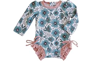 Caden Lane Long Sleeve Rash Guard, UPF 50+, Quick-Drying, Sun & Chlorine Resistant Beachwear for Infants, Toddlers and Kids