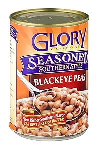 Glory Foods Seasoned Blackeye Peas, 15-Ounce (Pack of 12)