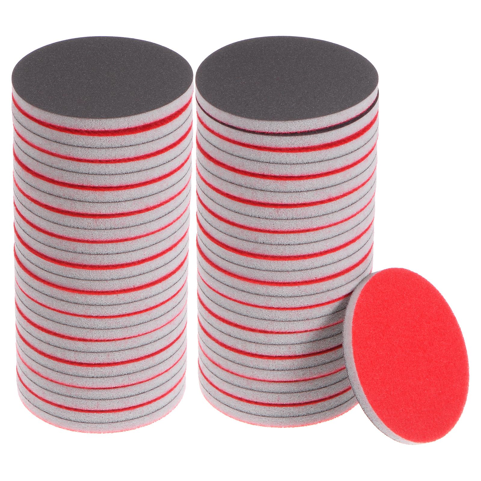 Photo 1 of uxcell 50pcs 1200 Grit Sanding Sponge 3 Inch Hook and Loop Sponge Sanding Disc Wet/Dry for Car Wood Drywall Metal