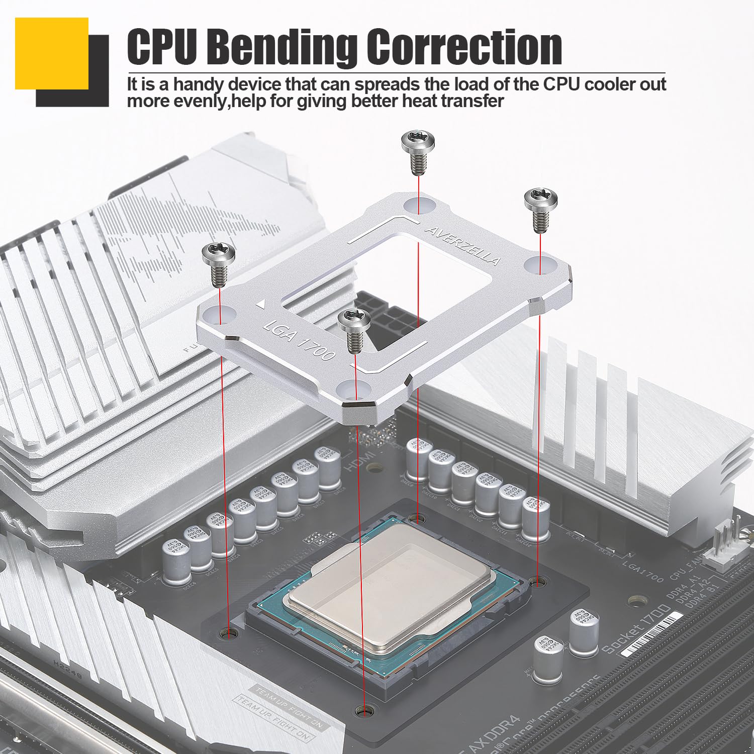 Processor Mounting Mua AVERZELLA LGA 1700 Contact Frame, Anti-Bending CPU Mounting Bracket ...