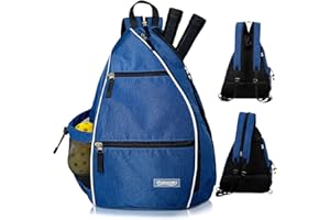 shoowyees Pickleball Tennis Bag Backpack for Men Women - Sports Crossbody Franklin Pickle Ball Tennis Travel Sling Bag