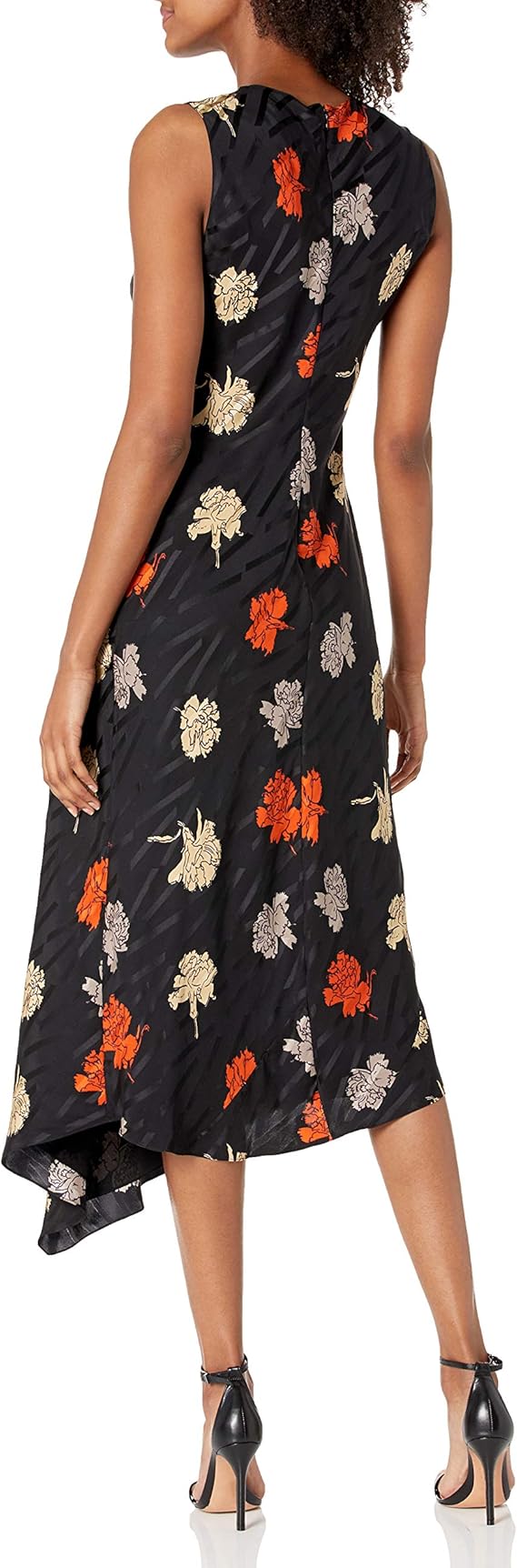 Theory 希尔瑞 DRAPED TUCK 真丝花朵褶皱无袖连衣裙 2.8折8.73 海淘转运到手约¥922