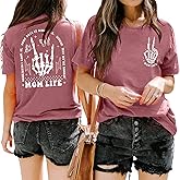 Mama Shirts Mom Life T-Shirts Women Some Days I Rock It Shirt Vintage Casual Short Sleeve Tops