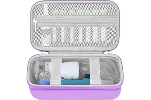 Leayjeen Carrying Case Compatible with Meowyn/Audilo/Naweti/Gülife/PUERUK Portable Handheld Inhaler Nebulizer for Adults and Kids，Handheld Mesh Atomizer,Inhaler Spacer Bag-Purple(Case Only)