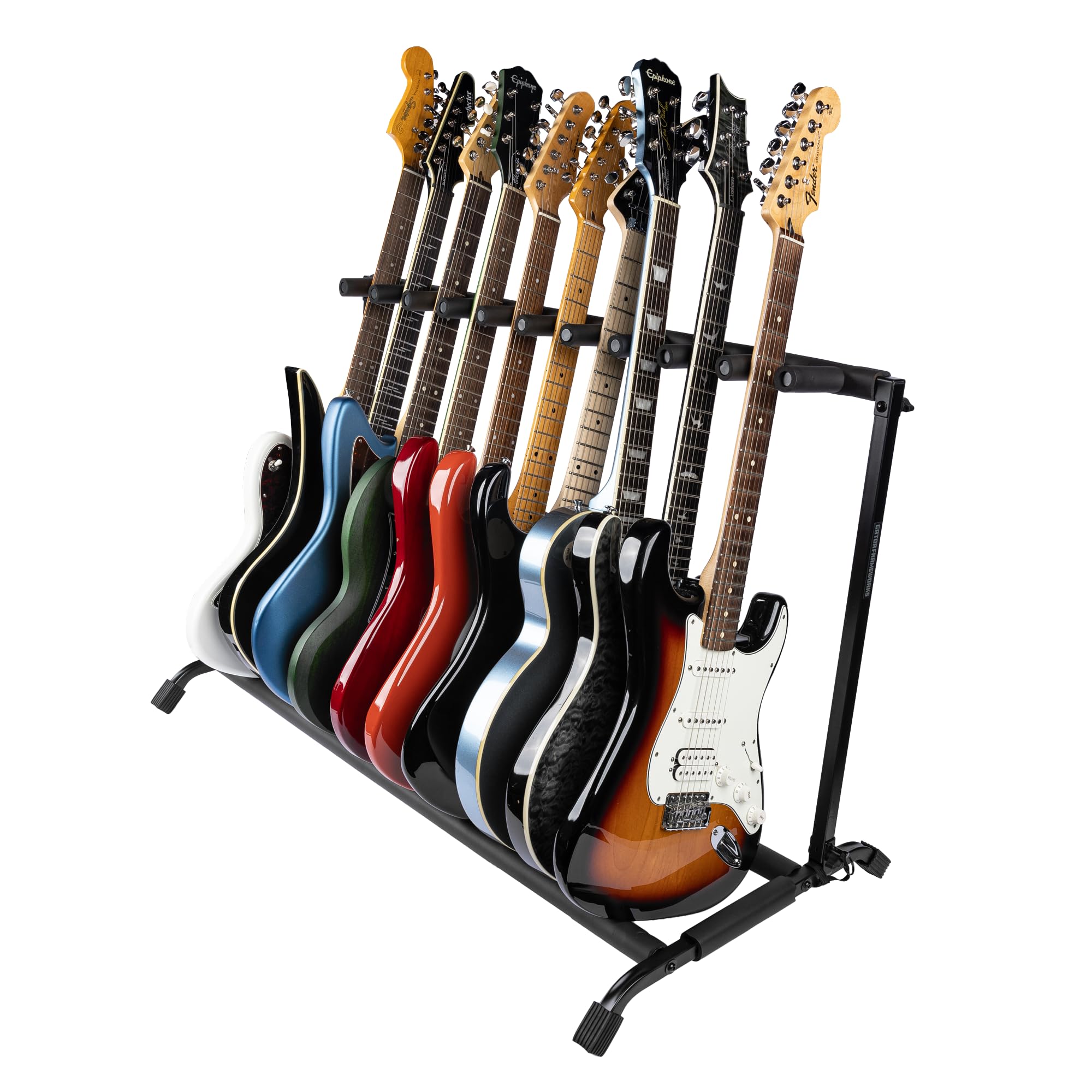Photo 1 of (missing pieces)(parts only) Rok-It Multi Guitar Stand Rack with Folding Design, Holds up to 10 Electric or Acoustic Guitars (RI-GTR-RACK10)
