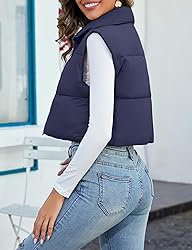 Kissonic Women's Padded Down Vest Puffer Stand