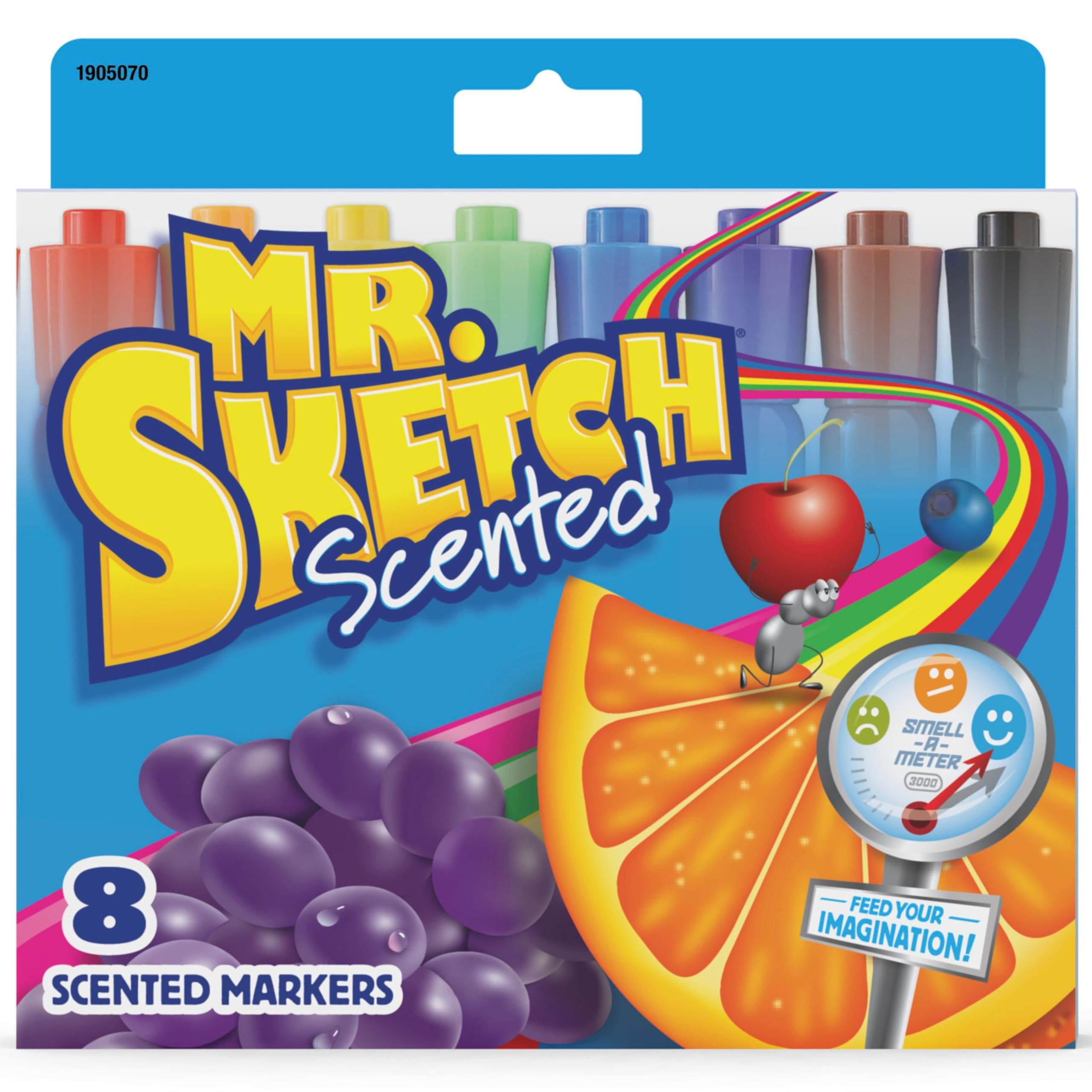 Mr. Sketch Sanford Scented Watercolor Markers, Chisel-Tip, Set of 8, Assorted Colors (1905070), Acrylic, Multicolour, 8