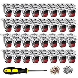 2 Inch Caster Wheels, Casters Set of 32, ASHGOOB