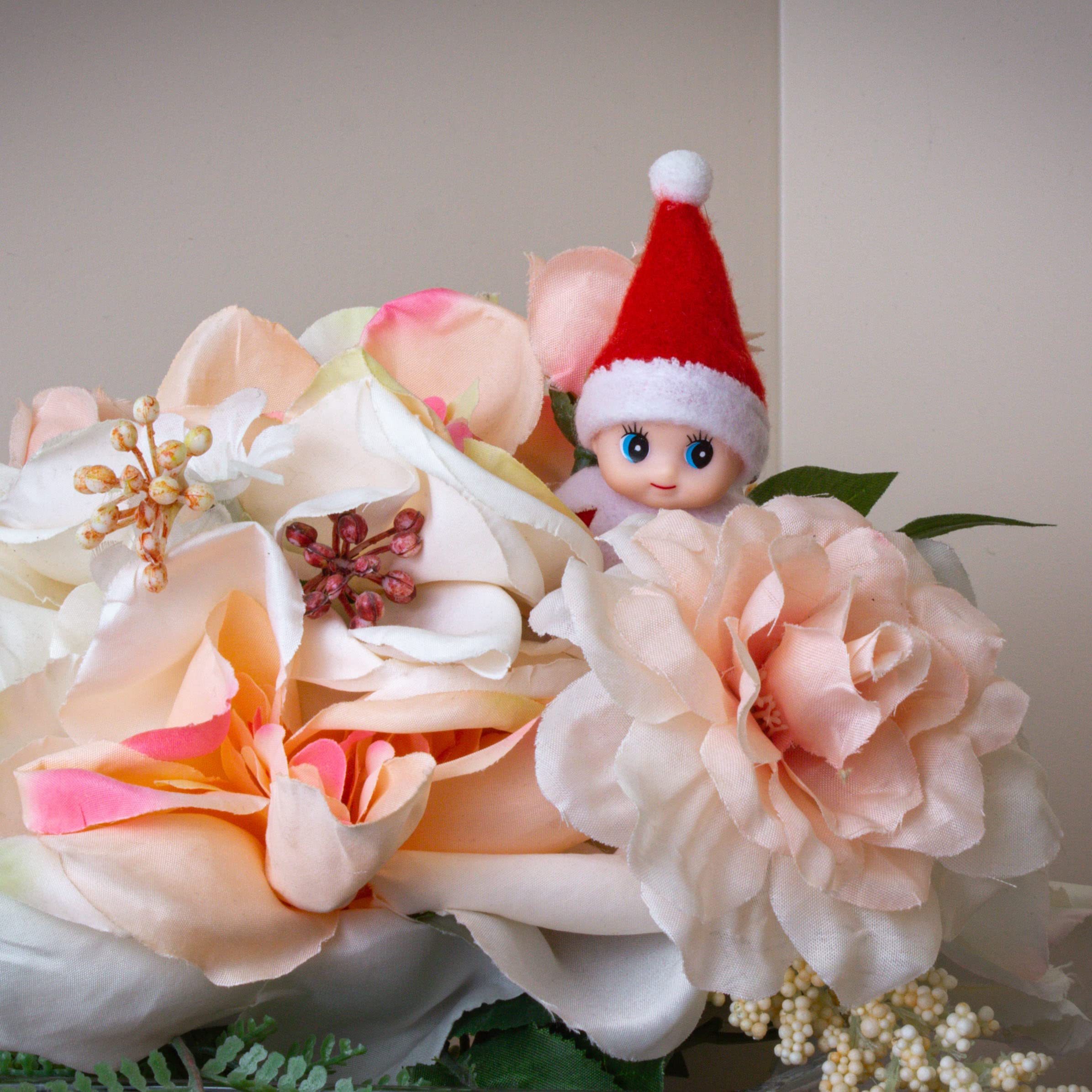 LitoMagic Christmas Baby Elf Doll in Red Jumpsuit