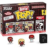 Funko Bitty POP! Deadpool - Sleepover, 4-Pack and A Surprise Mystery Mini Figure - 0.9 Inch (2.2 Cm) Collectable - Stackable Display Shelf Included - Gift Idea - Party Bags Stocking - Cake Topper