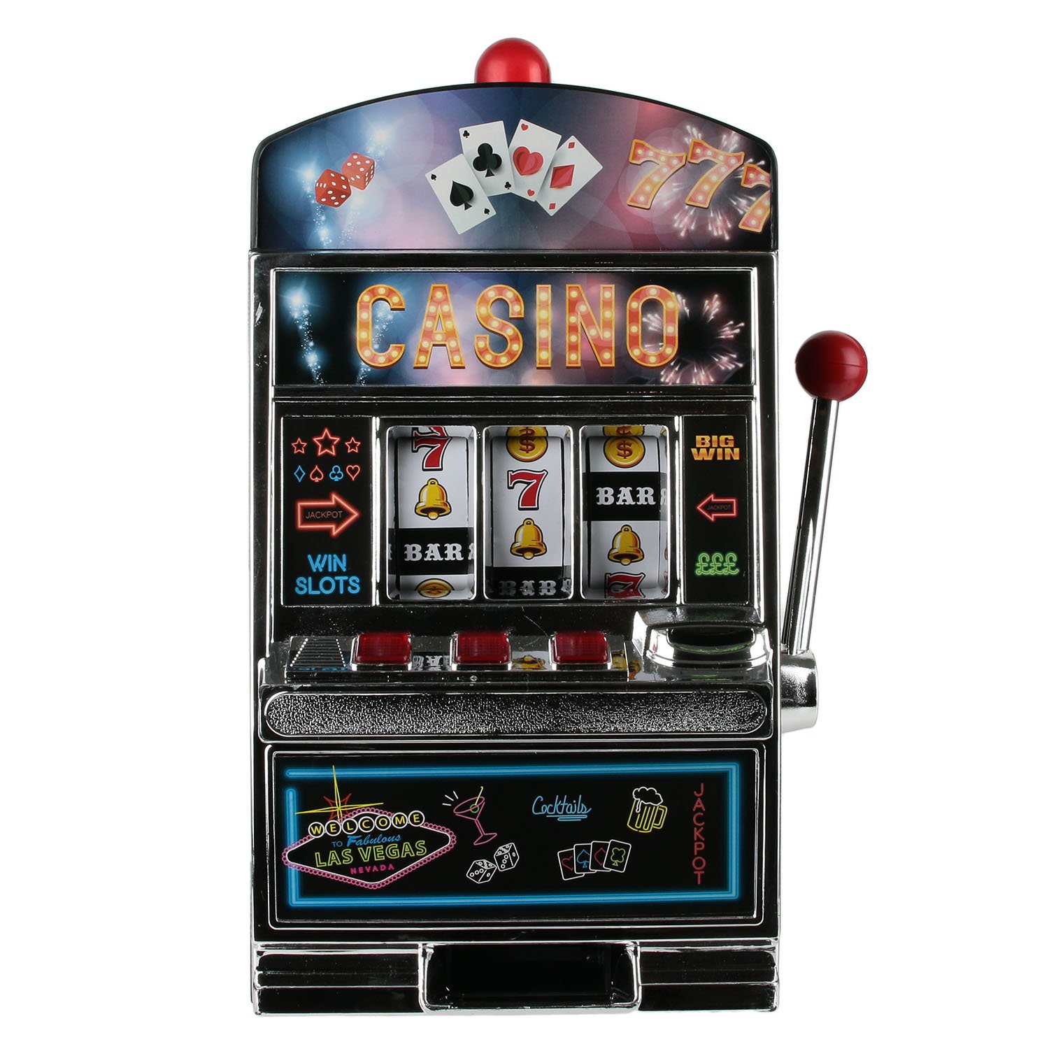 MISTER GADGET - MG3073 - Slot Machine, One Size, Black