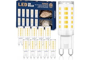 WINSHINE 10 Pack G9 LED Bulb 4000K Natural Daylight, 40W Halogen Equivalent G9 Bi Pin Base 4W LED T4 for Crystal Chandeliers, G9 Base, 360 Degree Beam Angle 400LM for Home Lighting, Non-dimmable