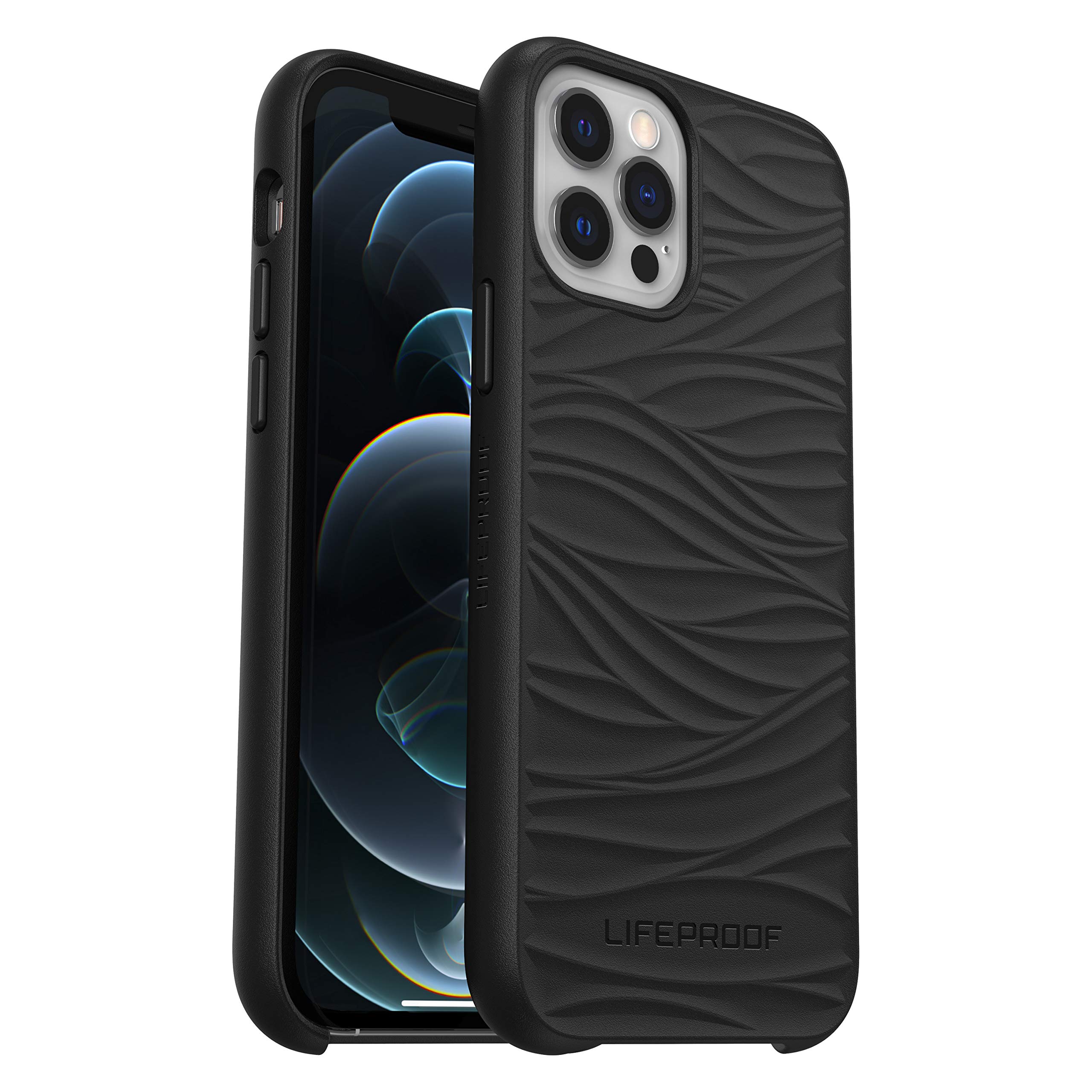 LifeProof Wake Case for iPhone 12 / iPhone 12 Pro, Shockproof, Drop proof to 2 Meters, Protective Thin Case, Sustainably made from Recycled Ocean Plastic, Black