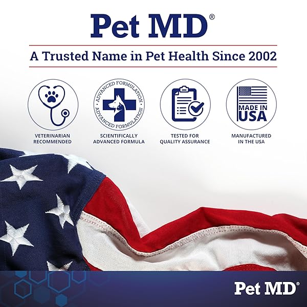 PET MD – DOG EAR CLEANER WIPES – OTIC CLEANSER FOR DOGS TO STOP EAR ITCHING, AND INFECTIONS WITH ALOE AND EUCALYPTUS – 100 COUNT