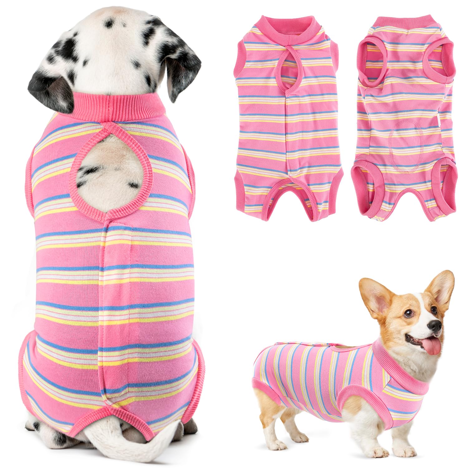 SlowTon Dog Surgery Recovery Suit - Puppy Onesie for Cats after Surgery, Cone E collar Alternative for Female Male Dogs, Surgical Spay Recovery Suit for Abdominal Wound — image 1