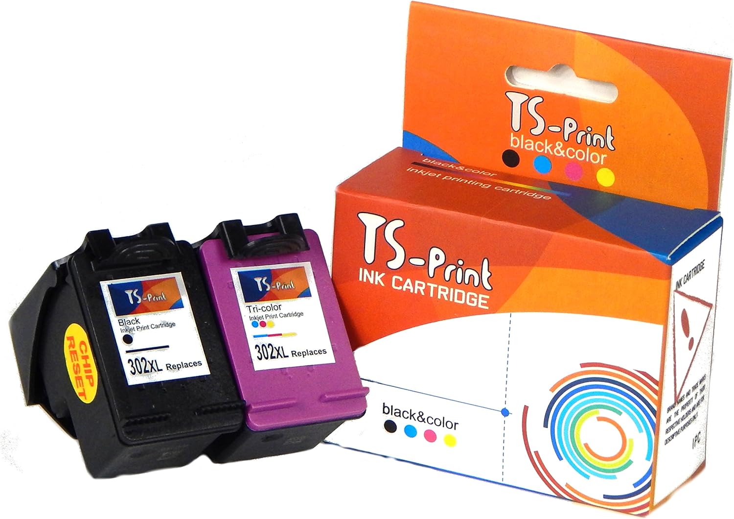 TSPrint 302XL 302 XL HP Multipack Ink Cartridges Black TriColour