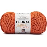 Bernat Softee Chunky Yarn, 3.5 Oz, Gauge 6 Super Bulky, Pumpkin