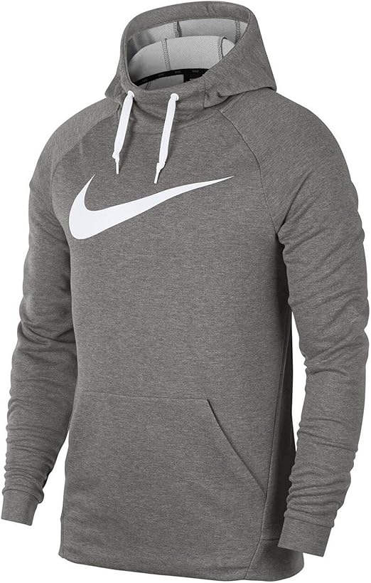 Amazon.com: Nike Men's Hoodie Pull-Over Swoosh, Dark Grey Heather/White, Medium-T: Clothing