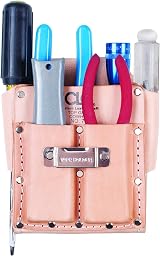 Custom Leathercraft CLC 700 Tool Pouch Heavy Duty 5-Pocket Tan Leather view 5