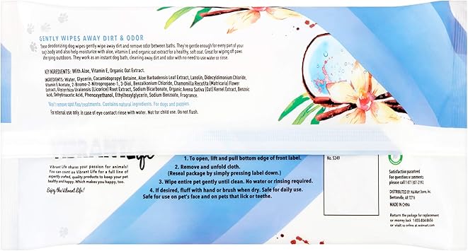 vibrant life dog wipes
