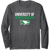 University of North Dakota Fighting Hawks Stacked Long Sleeve T-Shirt