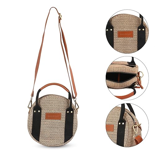 round jute sling bag