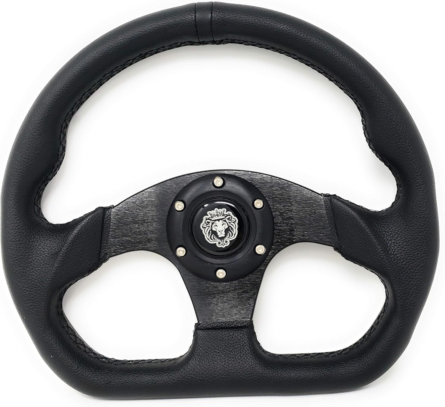 Marine Boat Black Steering Wheel with Hub Adapter 3/4" Tapered Keyway 3