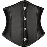 JASGOOD Corset Belt for Women Underbust Boned Lace Up Corset Wide Waist Corsets Halloween Cosplay Renaissance Pirate Belt