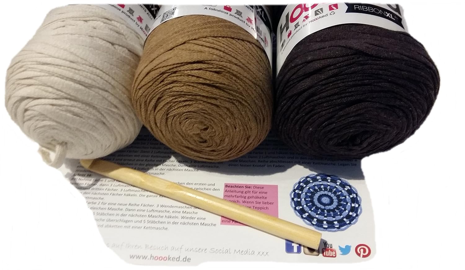 Hakelset Mandala Teppich Von Hoooked 03 Braun Amazon De Kuche