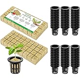 VIVOSUN 72 Rockwool Cubes & Net Pots Set for Hydroponics, 1.2” x 1.2” x 1.6” Cubes, 72 Plugs & 72 2” Net Cups for Hydroponic
