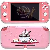 BelugaDesign Ramen Sushi Switch Case | Food Dumpling Noodles Japanese Cute Kawaii Pastel Cover | Snap on Shell Compatible with Nintendo Switch (Switch Lite, Clear)