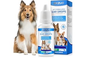 Dog Ear Drops, Dog Ear Infection Medication - 60ml, Soothing Dog Yeast Infection, Gently Clean Ears, Promote Ear Health, for 