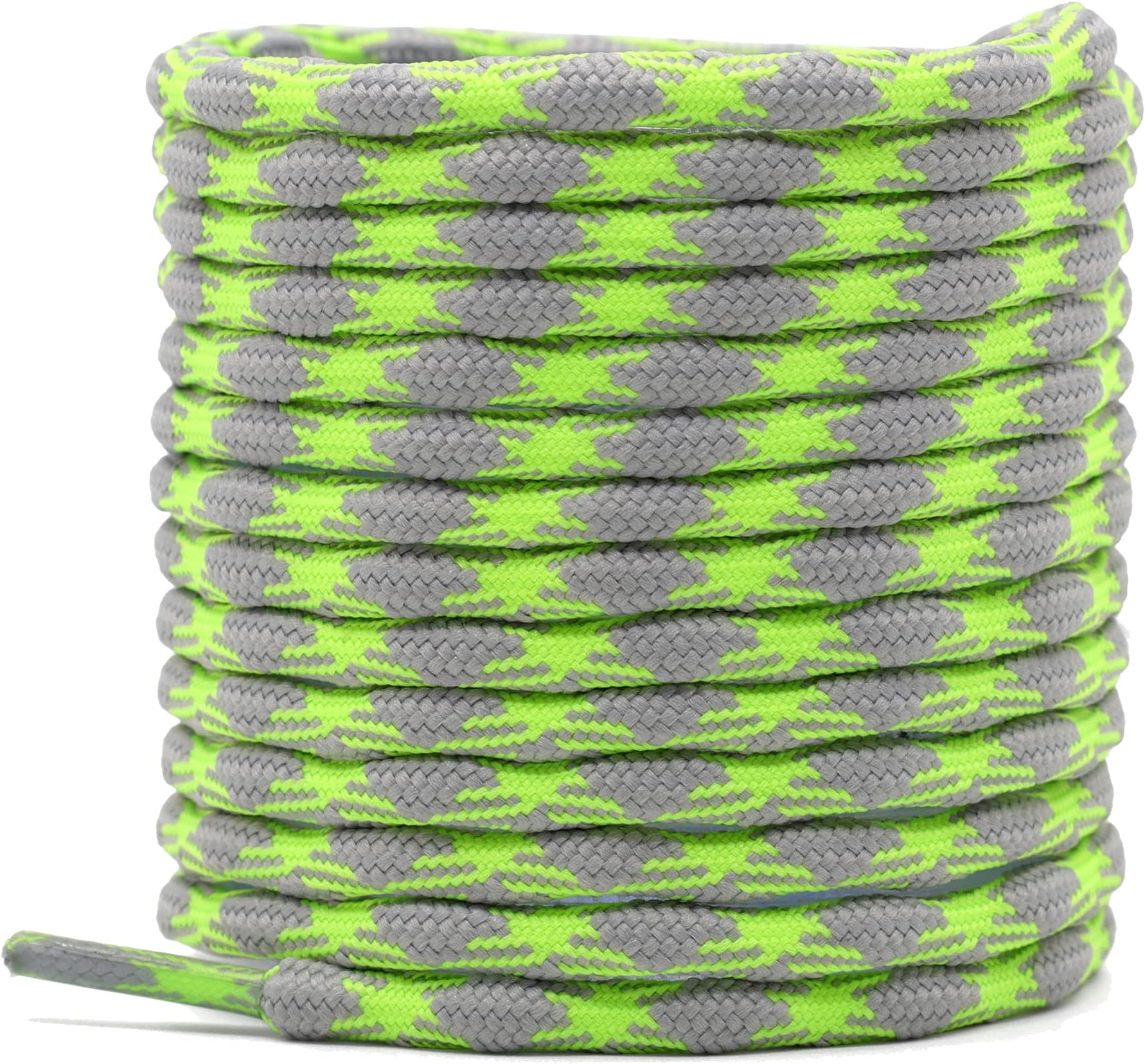DELELE 2 Pair Round Wave Shape Non Slip Heavy Duty and Durable Outdoor Climbing Shoelaces Hiking Shoe Laces Shoestrings