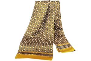 Lonxu Fashion Mens 100% Silk Long Scarf/Cravat Scarives Double Layer