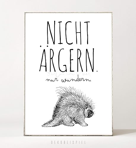 DIN A4 Kunstdruck Poster WUNDERN -ungerahmt- Typografie, Schrift, vintage, Schreibtisch, witzig