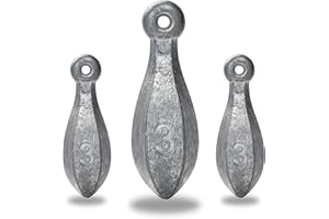 BLUEWING Bank Sinker 1LB/2LB/3LB/5LB/6LB Box Fishing Weights Saltwater Bullet Lead 1oz,2oz,3oz,5oz,8oz,10oz,12oz,16oz,32oz